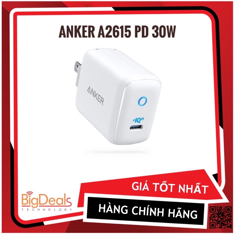Củ Sạc Anker PowerPort III mini 30W (1 PIQ 3.0) - A2615 New