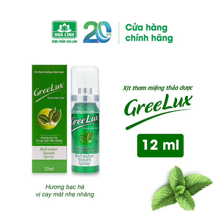 Xịt Thơm Miệng Greelux Fresh Mint Cool (vị cay mát nhẹ nhàng)