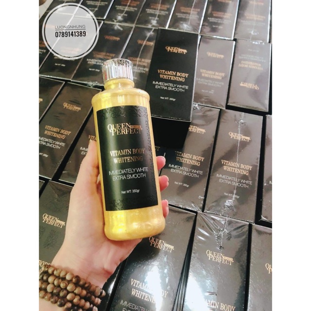 Gel Hấp Trắng 24K Gold - Sữa Tắm Trắng Queen Perfect