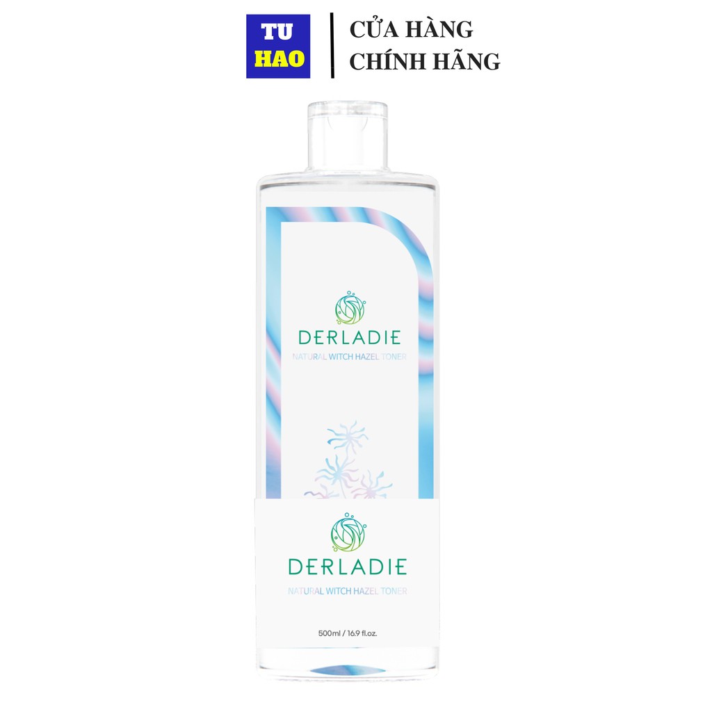 Nước Hoa Hồng Dưỡng Ẩm Dịu Nhẹ Chiết Xuất Cây Phỉ Derladie Witch Hazel Toner 500ml - Từ Hảo