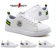 Giày sneaker thể thao nam THEDAPPERMAN TDM7635 chất liệu da, đế cao su nhiệt,siêu êm,phù hợp chạy bộ,màu trắng gót xanh
