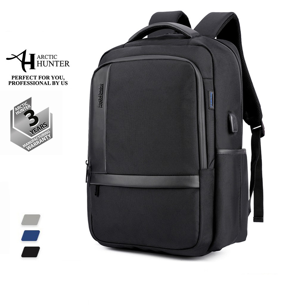 Balo du lịch nam Arctic Hunter chống thấm nước, có cổng sạc USB B00120