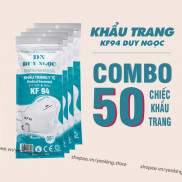 SET 50 Chiếc Khẩu Trang KF94 Duy Ngọc, Kháng Khuẩn, Chống Bụi Mịn PM 2.5 (10 gói)