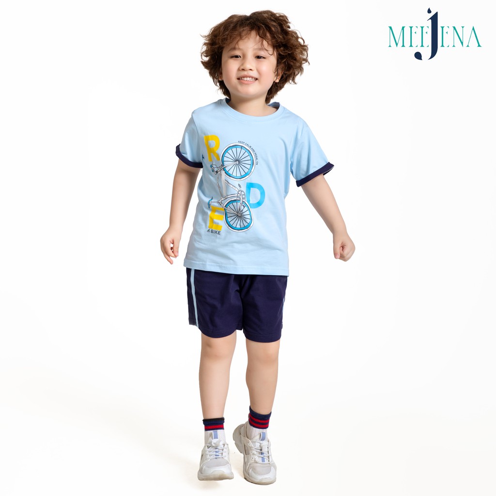 Quần áo bé trai in xe đạp từ 18-33 kg - MEEJENA - 100% Cotton - 920