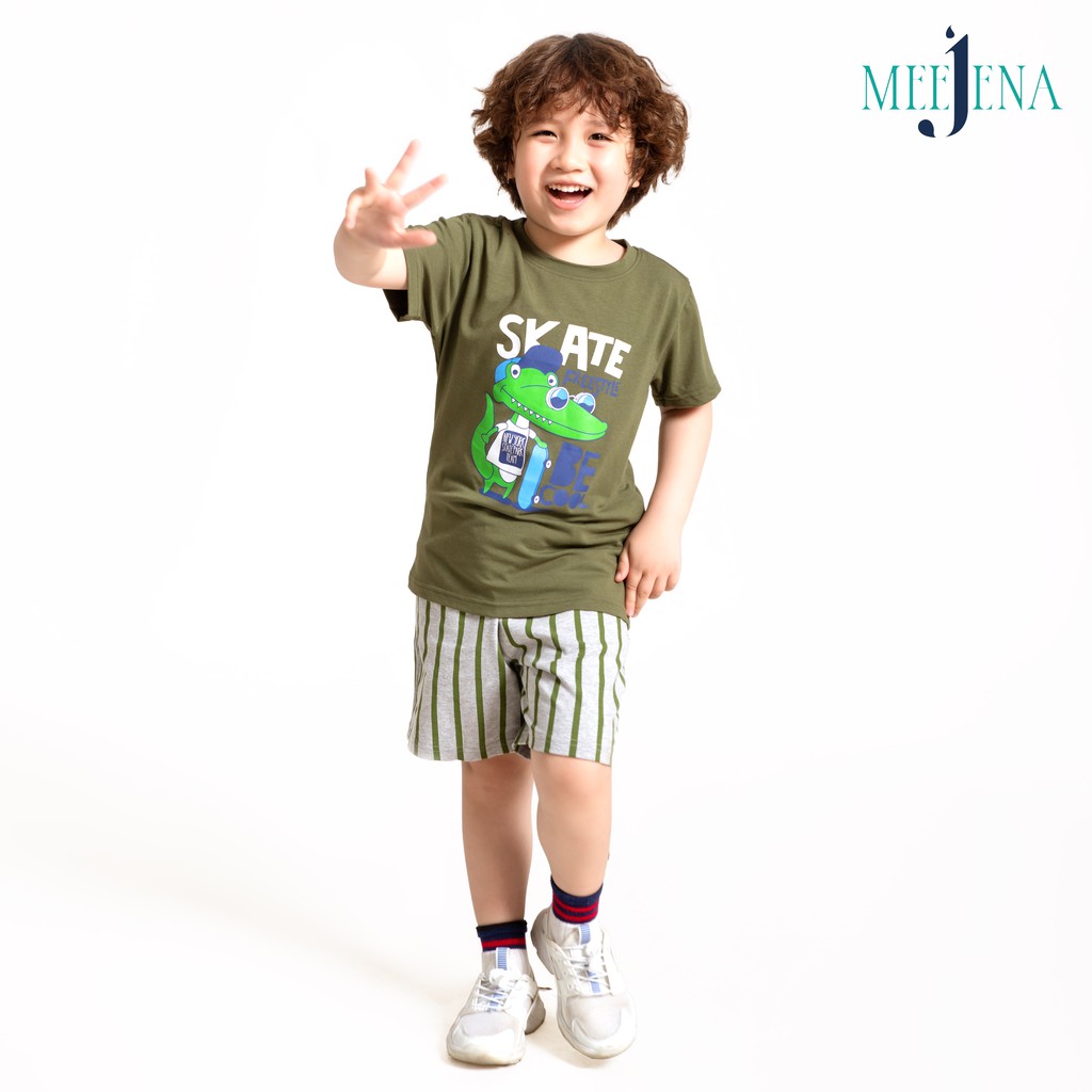 Quần áo bé trai khủng long SKATE từ 18-33 kg - MEEJENA - 100% Cotton - 927
