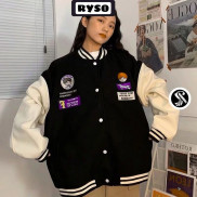 Áo Khoác Nỉ Bomber Cardigan Form Rộng Chất Nỉ Bông Dày Dặn Nữ Unisex