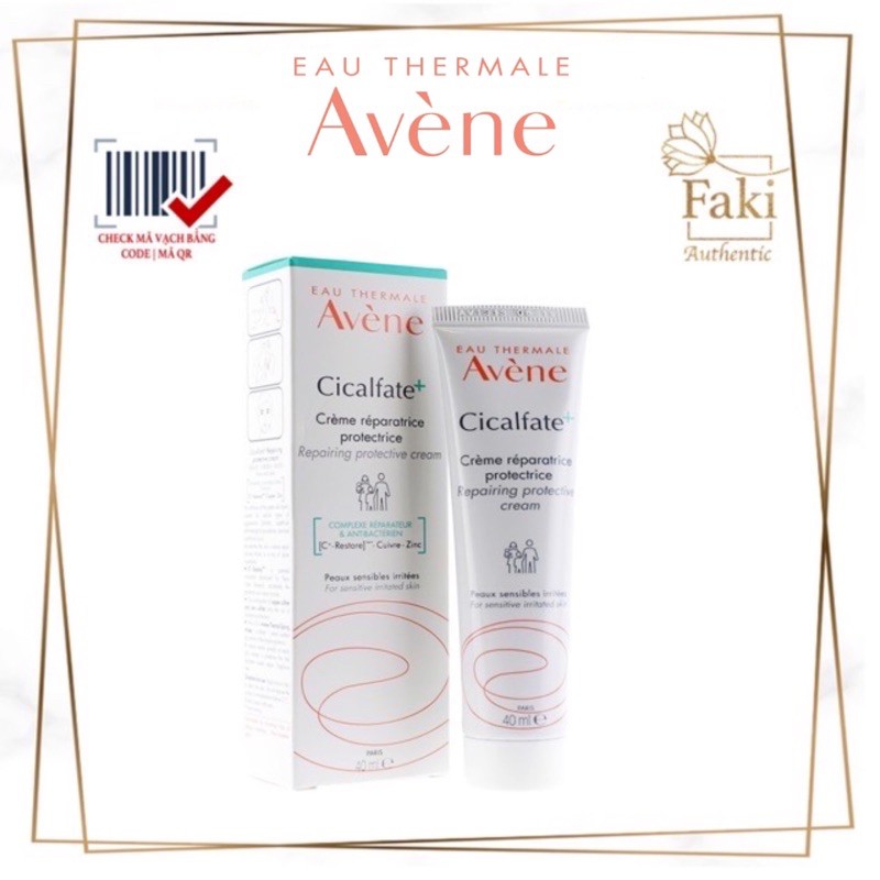 Avene Cicalfate Re'paratrice Cream - Kem dưỡng Avene Cicalfate Phục hồi, làm sẹo  40ml & 100ml
