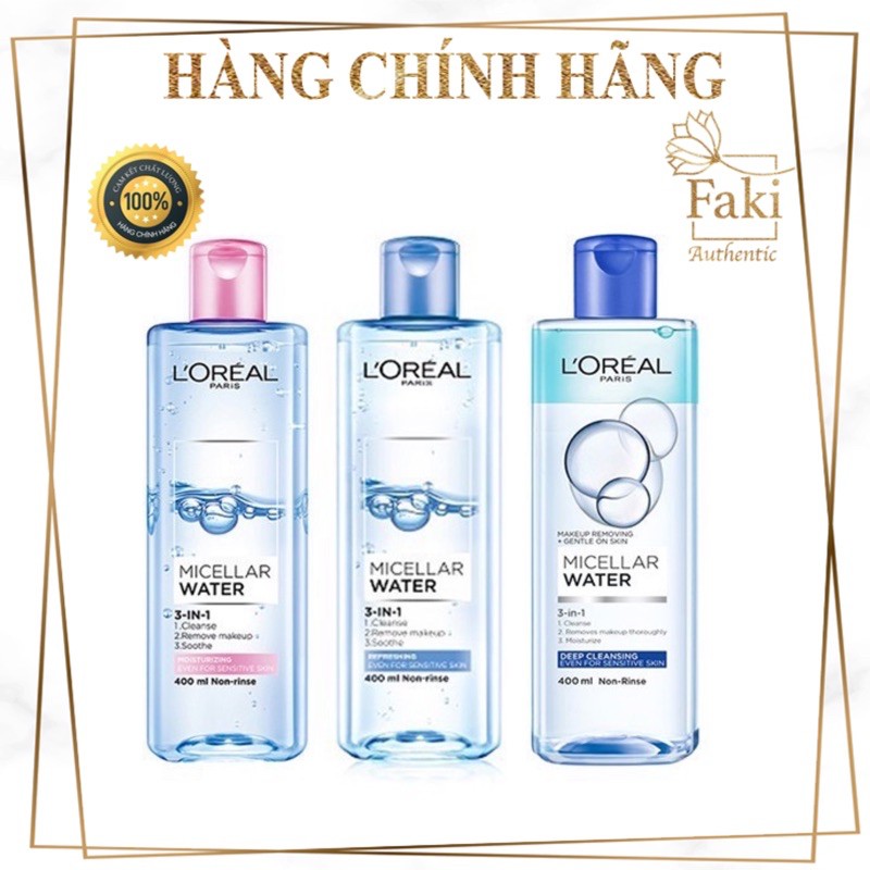 Nước tẩy trang L'Oreal Micellar Water 400ml