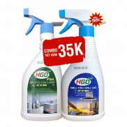 Combo Siêu tẩy cặn canxi nhà tắm HGO Plus + Siêu tẩy dầu mỡ bếp HGO chuyên dụng, tiết kiệm, hiệu quả