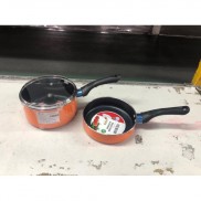 Bộ nồi chảo chống dính elmich đáy từ gồm 1 nồi quánh và 1 chảo 16cm.