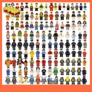 Đồ chơi xếp hình lego giá rẻ mô hình minifigures 1 NHÂN VẬT NGẪU NHIÊN cảnh sát lính cứu hỏa quân đội ninjago cho bé NEW