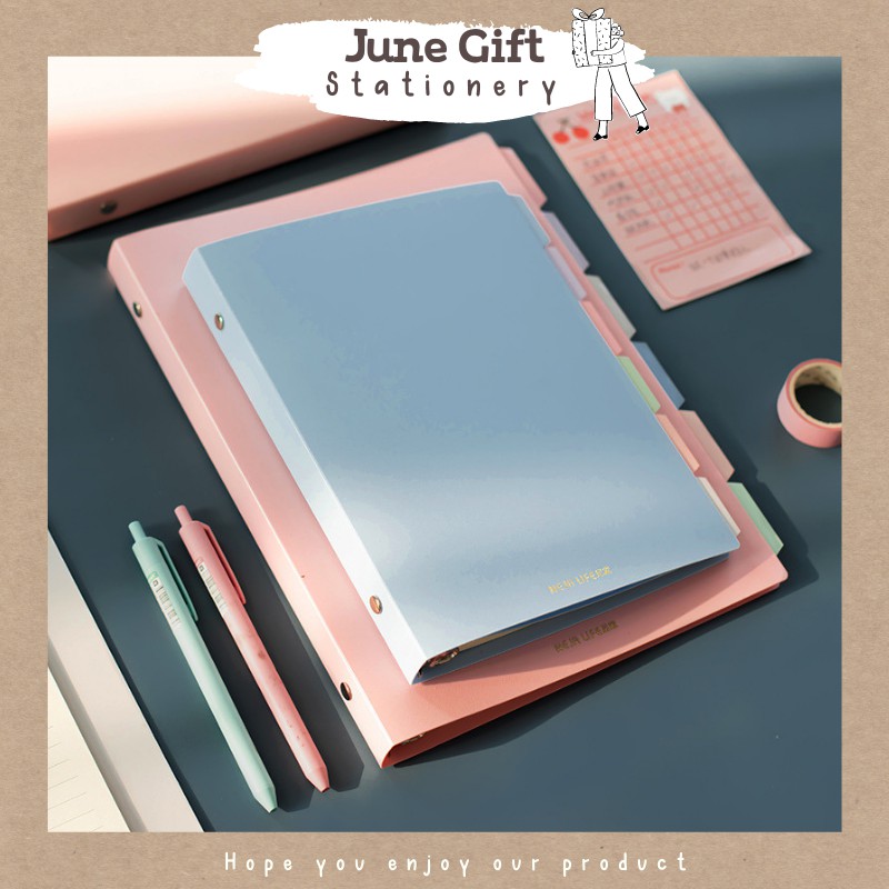 Sổ Còng File Nhựa B5/A5 Bìa Màu - 120 trang