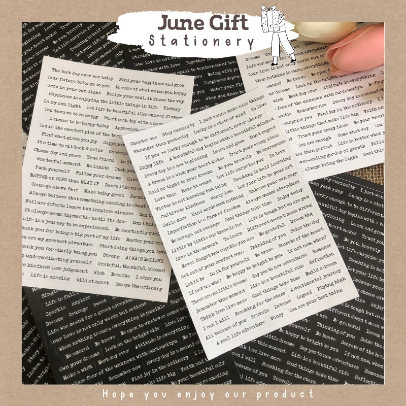  Set Sticker Quotes Dán Sổ Bullet Journal