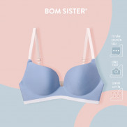 Áo lót mút vừa su đúc không gọng thoải mái màu trơn nâng ngực tự nhiên BOM SISTER A4456