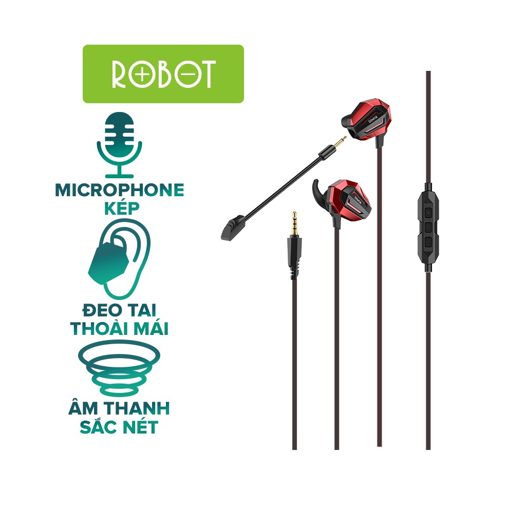 Tai Nghe Gaming ROBOT GAMEN GE100 Có Mic - Chuyên Game Mobile, PC PUBG/ROS/FreeFire