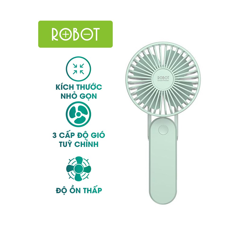 Quạt Mini Cầm Tay ROBOT RT-BF11 - Dung Lượng Pin 2.000mAh - 3 Tốc Độ Gió