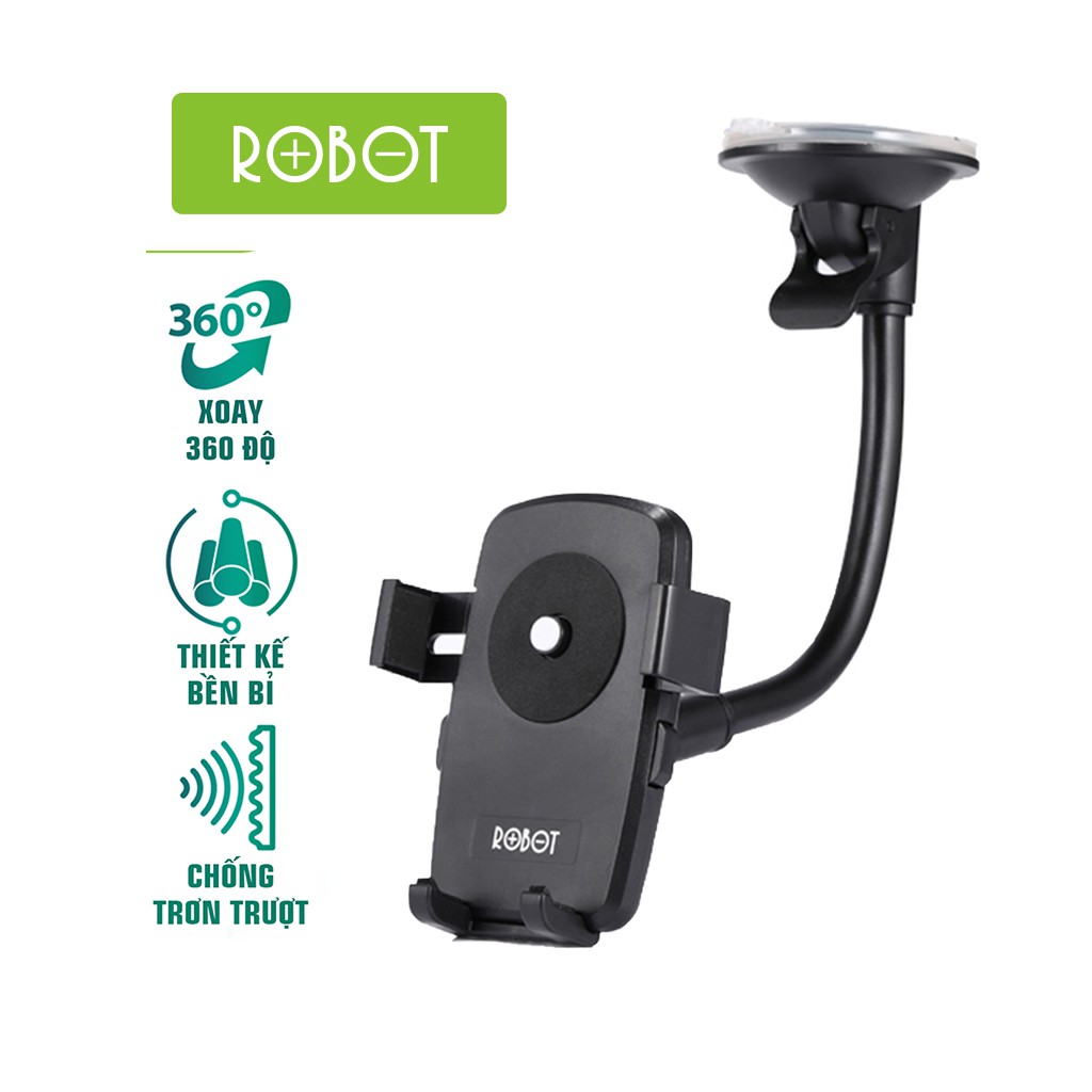 Gía Đỡ Điện Thoại Xe Ô Tô ROBOT RT-CH06 Có thể Xoay 360 độ Linh Hoạt