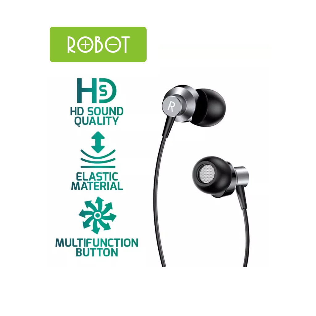 Tai Nghe Có Dây ROBOT RE240 - Kết Nối Jack AUX 3.5mm - Âm Thanh Sắc Nét Trung Thực