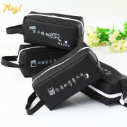 Túi đựng bút mềm mại cỡ lớn màu đen tiện lợi dành cho học sinh