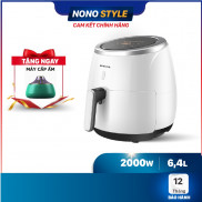 Nồi chiên không dầu điện tử 6.4 lít BIYI AF25A Chính hãng - Chống dính cao cấp, Kiểm soát nhiệt độ - BH 12 tháng
