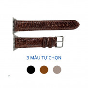 Dây da apple watch Bụi leather - D109, da đà điểu, khâu tay thủ công- series 3 series 4 series 5 series 6