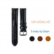 Dây đồng hồ nam da bò-khâu tay thủ công D101 size 18mm, 20mm, 22mm, 24mm - Bụi Leather