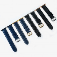 Dây apple watch Bụi leather - D117, da saffiano cao cấp-khâu tay thủ công- series 3 series 4 series 5 series 6.