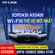 Phát WiFi6 Thông Minh TPlink XDR5430 AX5400 6 Râu Nhà Diện Rộng Công Suất Cao 200Users - CPU 1.5Ghz Ram 256M