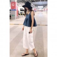 Quần Ống Rộng CULOTTES Đũi 9 tấc