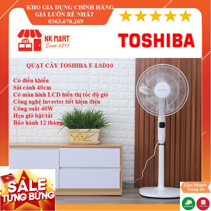  Quạt đứng Toshiba F-LSD10(W)VN có điều khiển
