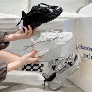 (3 MÀU) giày nữ thể thao NEW SHOES dây kẻ xoắn đế cao siêu cá tính hót trend