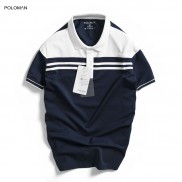 Áo Polo nam cổ bẻ phối DON vải cá sấu Cotton xuất xịn,chuẩn form,sang trọng-lịch lãm P52 - POLOMAN