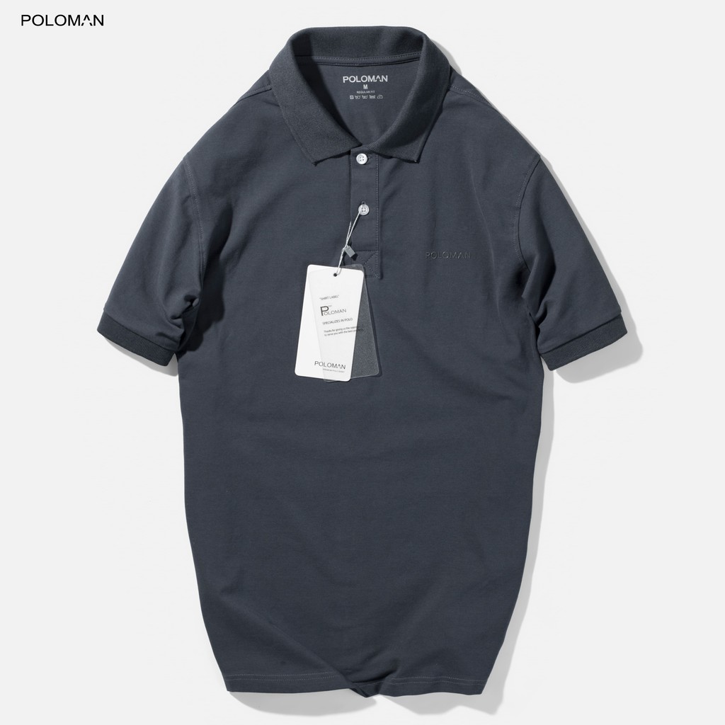 Áo thun Polo nam cổ bẻ BASIC vải cá sấu Cotton xuất xịn, chuẩn đẹp, màu Xanh nhạt P11 - POLOMAN