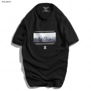 Áo thun nam cổ tròn BARO in họa tiết vải cá sấu Cotton xuất xịn,chuẩn form,trẻ trung, năng động - POLOMAN