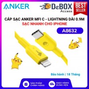Cáp ANKER x Pokemon USB-C (PD) to Lightning dài 0.9m - A8632 Bảo hành 18T chính hãng