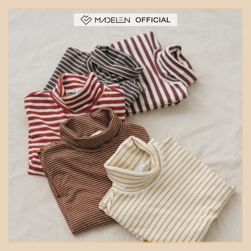 Áo len cotton nữ MADELEN dáng cổ lọ nhiều màu