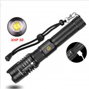 Đèn pin siêu sáng công suất lớn XHP50 ( TẶNG 1 PIN SIÊU KHỦNG 18650 )