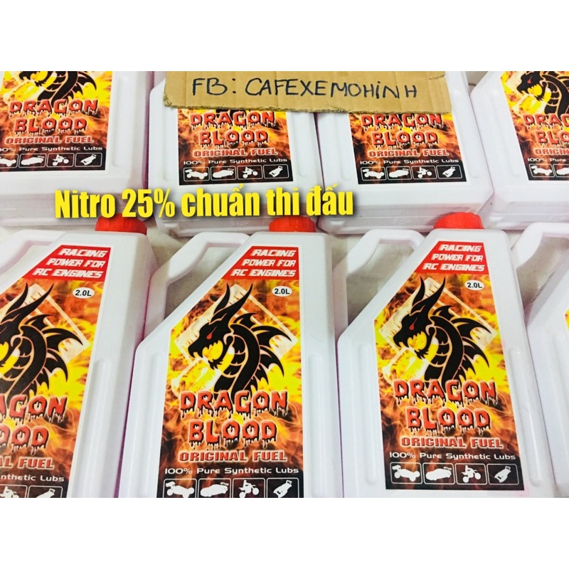 nhiên liệu nitro dragon blood 25% cho xe điều khiển RC nitro