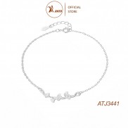 Vòng tay bạc 925 thiết kế hình lá cây bạch quả thời trang cho nữ ANTA Jewelry ATJ3441