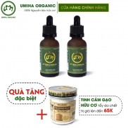 Combo 2 hộp Mỡ trăn triệt lông vĩnh viễn U Minh Hạ (30ml x2) - Tặng Bột Cám Gạo hữu cơ UMIHOME dùng đắp mặt, tẩy da chết