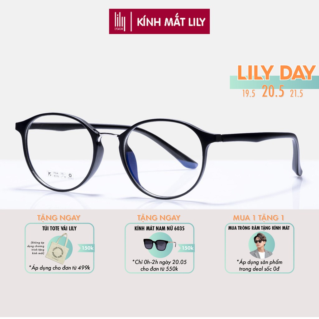 Gọng kính giả cận thời trang Hàn Quốc Lilyeyewear 2168