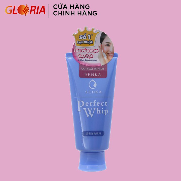 Sữa rửa mặt tạo bọt chiết xuất tơ tằm trắng Senka Perfect Whip 150g