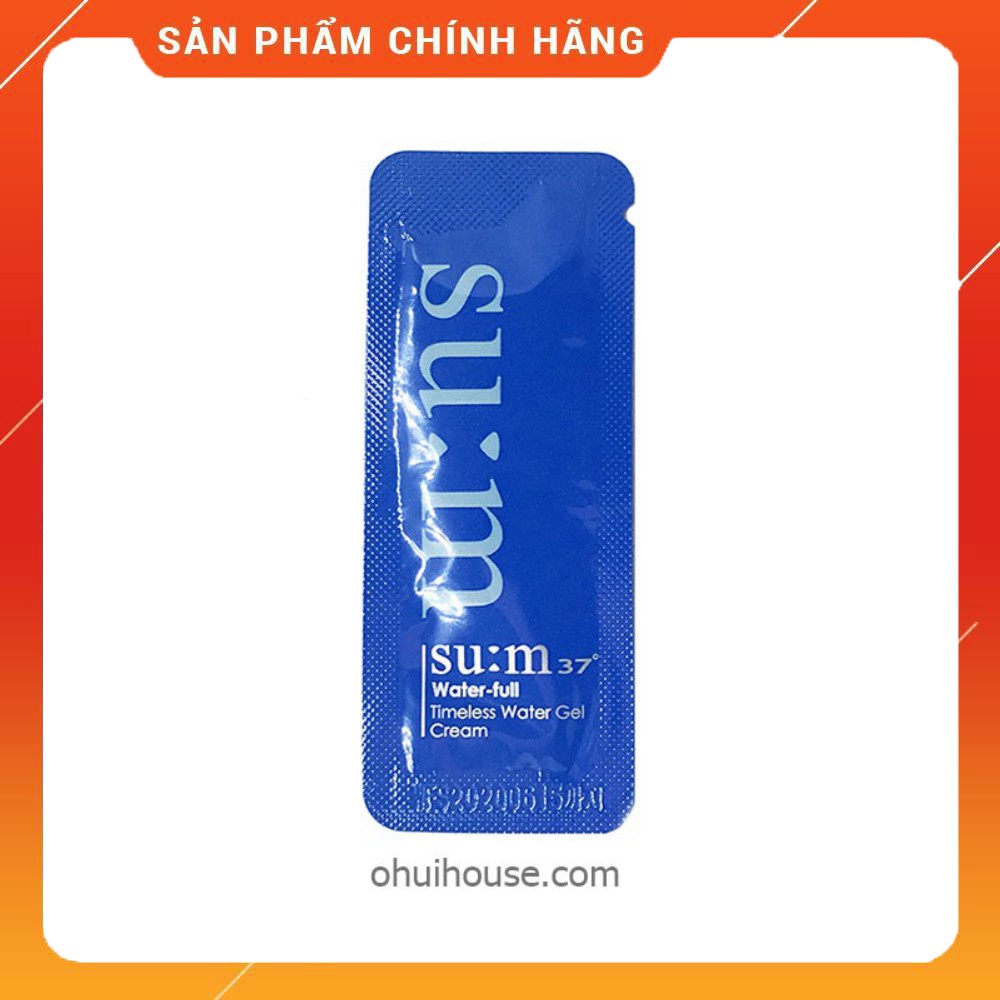 Gói sample kem dưỡng cấp nước, giảm mụn, se khít chân lông Sum37 xanh - Su:m37 Water-full Water Gel Cream