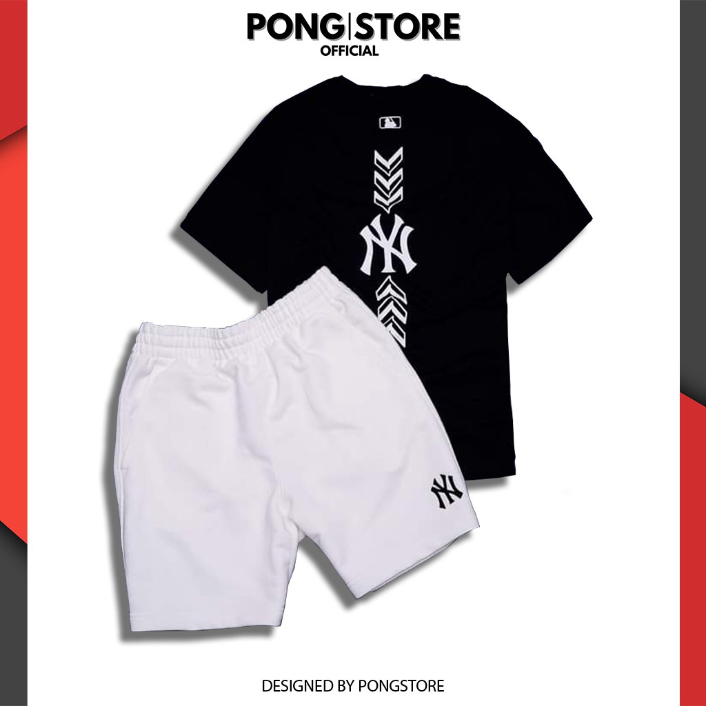 Bộ đồ nam hè thời trang hàn quốc PONGSTORE, set đồ nam mặc nhà phối chữ NEW YORK chất thun thoáng mát mẫu mới 2021