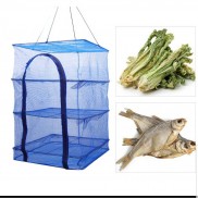 Lồng lưới treo 4 tầng để phơi cá khô có thể xếp gọn Đại Lý Đồ Câu Cá