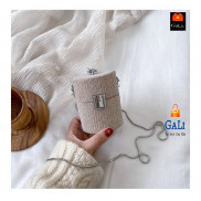 Túi Mini Dáng Trụ Tròn Cao Cấp, Túi xách Nữ Nhỏ Siêu Sang Khóa Gài Dây Xích Hàng Quảng Châu GL40