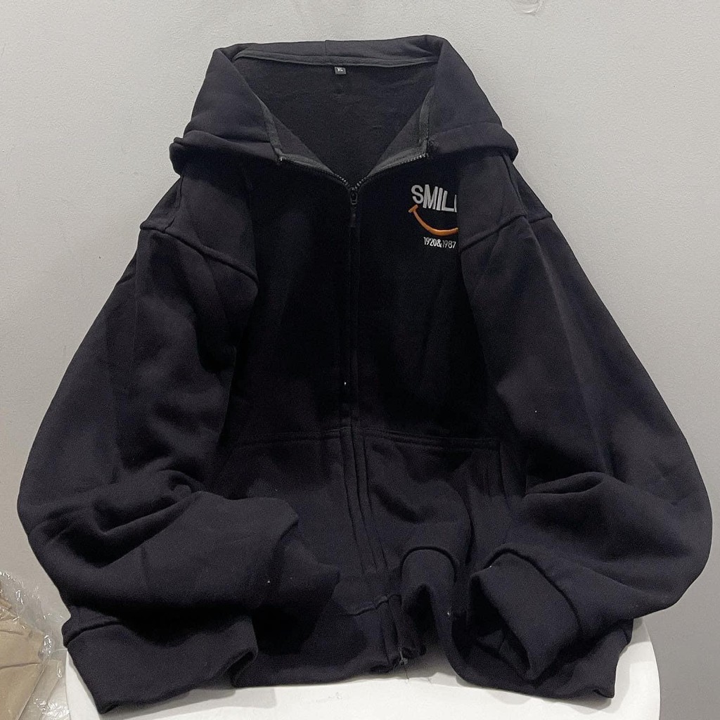 Áo Khoác Nỉ Kéo Khóa Smile