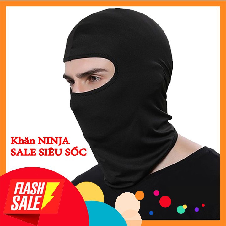 Khăn Trùm Đầu Ninja Fullface Kiêm Khẩu Trang Chống Nắng, Chống Bụi