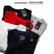 Áo Thun Nam Cổ Tròn ICON DENIM 5 Màu Trơn Basic Phom Suông Unisex - Dòng Vải Mới Cotton Lụa Co Giãn 4 Chiều