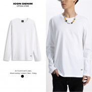 Áo Thun Nam Trơn ICON DENIM Tay Dài Organic Cotton W Plastic Label